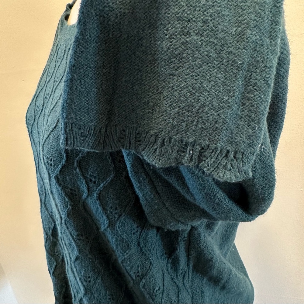 LOFT Teal Diamond Knit Women's Sweater - Picture 3 of 8